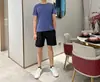 Traje Masculino de Verão com Estampa Completa de Letras B, Secagem Rápida, Seda de Gelo Refrescante, Malha Respirável, Gola Redonda, para o Dia a Dia ao Ar Livre