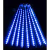 Cadena de luces LED de lluvia de meteoritos para exteriores, impermeable, solar, para festivales, alumbrado público, ingeniería, patio, luces colgantes para árboles, luces decorativas