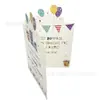Cartão de Cumprimentos de Aniversário Impressão Colorida FSC, Cartão de Cumprimentos de Aniversário Exquisito Personalizado, Entrega Gratuita de Amostra, Efeito de Verificação
