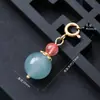 Colgante de borla de ágata estilo chino, cuentas redondas, cuentas sueltas de jade, pulsera, accesorios para pulseras DIY, pulsera de borla, venta al por mayor