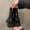 Botas de Caña Media Cuadradas Retro con Tacón Grueso para Mujer Otoño/Invierno 2026 Botas de Tacón Medio Versátiles y de Moda Botas Estilizadoras de Cuero Suave para Tobillo