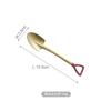 Luxo leve Vintage Sorbus Spoon Colher das crianças cavando melancia Colher Creative Household 304 aço inoxidável Ouro vermelho Engenheiro Pá