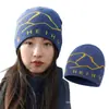 2026 Gorro Fino Jacquard Americano para Mujer Otoño Invierno Cálido Gorro de Punto para Hombre Gorro de Lana para Exteriores Gorro con Letra Inglesa