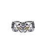 Anillo de plata tailandesa estilo nacional Sutra del Corazón Valiente personalidad apertura anillo para hombre chicos retro Plata Marea dedo índice para hombre al por mayor