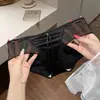 Ventas Directas de Fábrica Superventas Transfronterizos Calzones de Encaje con Moño Sexy para Mujer Malla Satén Calados Tanga de Tiro Bajo