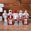 2025 Nuevo Serie Rosa Cebolla Blanco de 12 cm Colgante de Marioneta Cascanueces de 5" Sb58222 Set