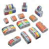 Terminal de fiação para luminária, conector de fio, terminal de conexão rápida universal para fios rígidos e macios, 2 entradas / 2 saídas, 3 entradas / 3 saídas