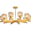 Jane Araña de Cristal Europeo Americano para Sala de Estar, Comedor, Hotel, Villa, Habitación Modelo, Moda, Atmósfera, Iluminación para Dormitorio, Estudio