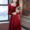 Certificado de Novia, Vestido Blanco Pequeño, Vestido de Compromiso de Registro, Se Puede Usar en Tiempos Ordinarios, Vestido Diario Francés para Personas Pequeñas, Sencillo