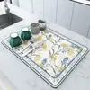 Venta al por mayor de fábrica tapete de drenaje mesa de lavado de cocina mesa de comedor mesa de bar tapete de mesa absorbente resistente al desgaste antideslizante lodo de diatomeas se puede usar para cabello