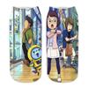Calcetines periféricos de impresión 3D de dibujos animados de animación de Naruto transfronterizos para Amazon, calcetines de barco, personalidad creativa, tubo corto