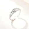 Anillo de Cola de Diamante de Amor de Venta Caliente Transfronterizo Diseño de Nicho para Mujer Moda Versátil Moda Personalizada Anillo Pequeño Anillo de Cola Venta al por Mayor