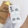 Funda luminosa para teléfono móvil de gato nuevo transfronterizo Apple 13 silicona suave para iphone12 gato barbudo funda protectora 3D