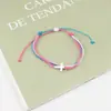 Pulsera Cruzada Trenzada de Hilo de Cera Transfronteriza Europea y Americana Impermeable Mismo Estilo para Hombres y Mujeres Pulsera de Amistad Multicolora Ajustable Venta al por Mayor