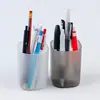 Porta-Canetas Transparente Fosco de Mesa Caixa de Armazenamento Simples Organizador de Papelaria Porta-Canetas Multifuncional Suporte de Caneta para Estudantes Atacado