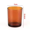 Vela de Botella de Vidrio para Aromaterapia Taza Vacía Difusor Redondo sin Humo Frasco de Vidrio Portavelas de Vidrio de Colores Taza para Cepillarse los Dientes