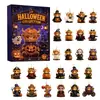 Nuevo colgante acrílico de caja sorpresa para decoración de Halloween, con diseños de calabaza, gato y bruja para decoración de patio exterior