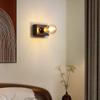 Lámpara de Pared Retro de Nogal Estilo Japonés para Sala de Estar, Estudio, Lujosa Ligera de Moda, Minimalista, Madera Maciza, Lámpara de Noche para Dormitorio, Interior