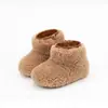 Botas de algodão para meninas de inverno, sapatos peludos infantis, sapatos quentes para bebês, botas de neve para bebês, sapatos de algodão para crianças pequenas, sapatos de inverno para meninos