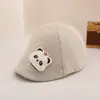 Gorra de Comercio Exterior para Bebé Estilo Nuevo Primavera y Verano Sombrero de Sol Lindo Oso de Dibujos Animados Sombrero a Cuadros Retro para Bebé