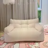 Sofá perezoso, sofá tatami, de dos plazas para apartamentos pequeños, estilo nórdico, rojo, lindo, sofá cama puf engrosado
