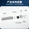 Hongjues Cable Anti-Doblado de Acero Inoxidable 304 Conector Impermeable Protector de Cable de Resorte Cabezal de Prensaestopas Anti-Giro Cable Eléctrico IP68