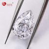 Em estoque 3EX brilhante gelo quebrado flor corte torno gota d'água em forma de pêra zircão branco artificial gema sintética CZ diamante