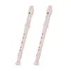 Clarineto branco de 6 furos material PP Flauta transversal alemã estudante iniciante prática plástico PP Clarineto PP