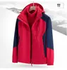 Jaqueta para Homens e Mulheres, à Prova de Vento de Inverno, Jaqueta com Forro de Fleece para Jovens e Adultos de Meia-Idade, Roupa de Montanhismo de Alta Qualidade Três em Um Destacável