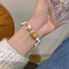 Pulsera de cuentas de oso dulce y lindo para mujer 2024 Nuevo diseño de nicho de lujo ligero de alta calidad pulsera para amigas