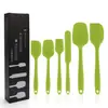 Set de Espátulas de Silicona de 6 Piezas, Brocha de Aceite, Raspador, Espátula para Pastel y Crema, Herramienta de Cocina para Panqueques y Repostería, Raspador