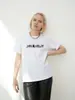 Elegante y a la moda casual de verano nuevo retro americano estilo europeo y americano moderno adelgazante holgado versátil algodón puro manga corta top