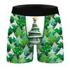 Roupas de Natal Novas Transfronteiriças Estampagem Digital Moda Masculina Poliéster Respirável Roupa Íntima Confortável Cuecas Boxer
