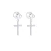 Moda Europea y Americana Minimalista Personalidad Estilo Ins Pendientes Huecos de Perla Diseño de Nicho Transfronterizo Pendientes de Acero Inoxidable de Dragón para Mujer