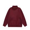 Suéter Masculino Inverno Novo Gola Alta Solto Pulôver Tricô Estampado Tendência Moda Casal Roupas Casuais Tops