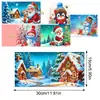Tarjetas de Felicitación Navideñas Populares Transfronterizas Multiserie Hechas a Mano con Diamantes Juego de 9 Piezas con Sobres Pegatina de Diamante Dibujos Animados Juego de 6 Piezas