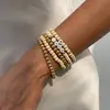 Pulsera Apilable de Cuentas de Madera Estilo Bohemio Transfronterizo Europeo y Americano Pulsera de Cuentas de Cerámica Blanda Estilo Étnico con Letras para Mujer