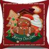 Fronha Estampada de Natal Mesa de Cabeceira Amazon Decoração de Sala de Estar Casa Papai Noel Almofada Decorativa para Sofá