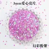 Lantejoulas de Coração de 3mm Lantejoulas de Coração Pêssego Materiais DIY Feitos à Mão Sacos Preenchidos com Slime Acessórios de Vestuário Prontos para Venda