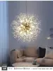 Lustre de Dente-de-leão de Luxo Leve Nórdico Lâmpada Moderna Aconchegante Famoso na Internet Bola de Fogo Brilhante Luminárias para Sala de Estar, Quarto, Sala de Jantar