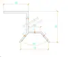 Braçadeira para telha de aço colorida Braçadeira trapezoidal Acessórios de fixação para painel solar fotovoltaico de telhado Suporte de instalação de aço angular de liga de alumínio