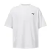 Beijie Roupa Masculina 2026 Verão Nova Básica Modelagem Solta Estampada Gola Redonda Versátil Tendência Marca Par Casal Manga Curta Camiseta para Homens e Mulheres