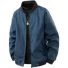 Chaqueta transfronteriza para hombre para primavera y otoño, cortavientos deportivo fino de cuello alto, ropa de hombre de color liso, abrigo casual para hombres jóvenes y de mediana edad