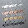 Percheros grandes de estilo europeo, ganchos negros para ropa, perchero, perchero para sala de estar, fila de ganchos, ganchos de pared para abrigos y sombreros, baño