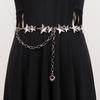 Corrente de Cintura Estrela de Metal Feminina Saia Elegante Acessórios de Moda de Alto Padrão Distintivo Fino Cinto de Cintura Cinto Corda de Cintura