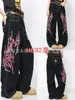 2026 Verão Estilo Americano Comércio Exterior Novo Jeans Estampado Personalizado Tendência Japonesa Solto Casual High Street Calças Longas