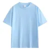 Camiseta Manga Curta Gola Redonda Oversized Ombro Caído 230g Algodão Puro para Homens, Camisa Lisa Lisa, Camisa Cultural Atacado