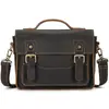 Bolso de Hombro de Cuero Genuino para Hombre Bolso Cruzado de Cuero Crazy Horse Bolso de Mano Pequeño de Piel de Vaca de Primera Capa Explosivo de TikTok para iPad Transfronterizo