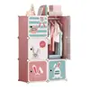 Guarda-Roupa Simples Moderno Infantil Desenho Animado Armário de Armazenamento Espesso para Crianças Guarda-Roupa de Bebê Guarda-Roupa de Plástico