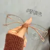 Gafas Nuevas Retro Ojo de Gato Qianai para Mujer, Montura Negra de Alta Gama en TR90, Gafas Lisas Estilo Coreano